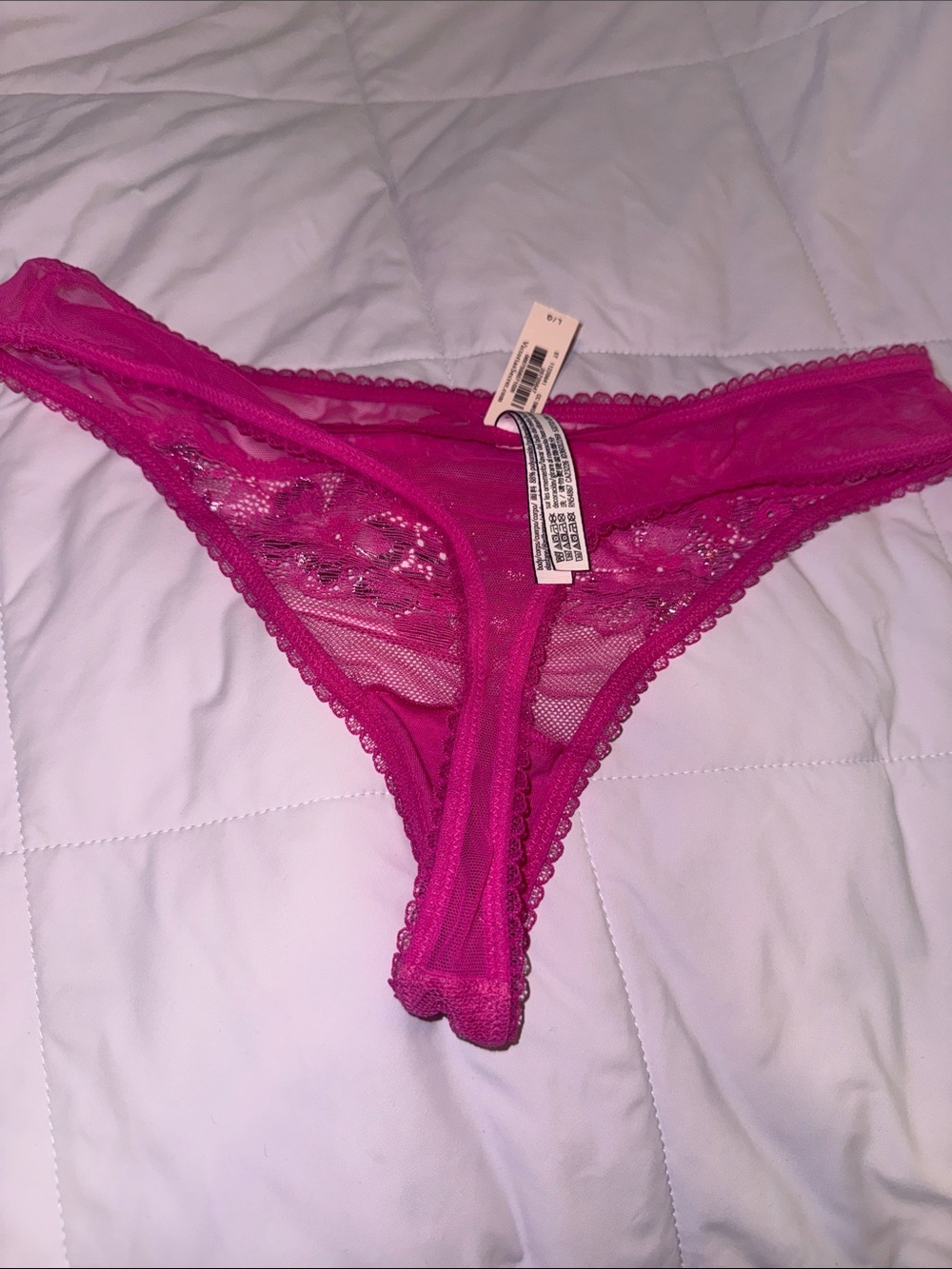 NWT Victoria’s Secret Pink Lace with Charm Panty - Picture 2 of 2